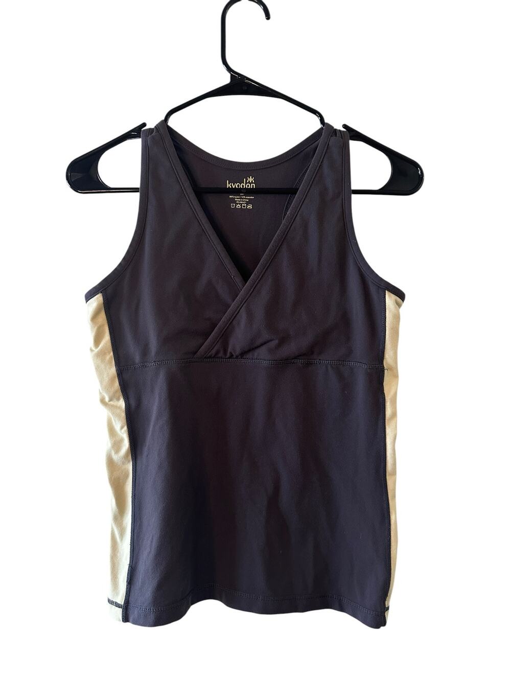 Kyodan Gray Cream Athletic Running Yoga Tank Top Women Sz M